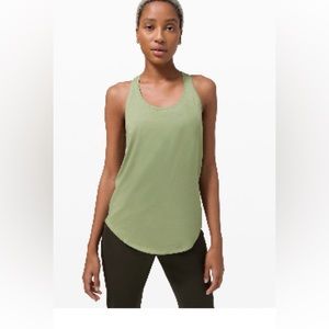 Lululemon Love Tank Top Pleated size 14. Willow Green color.